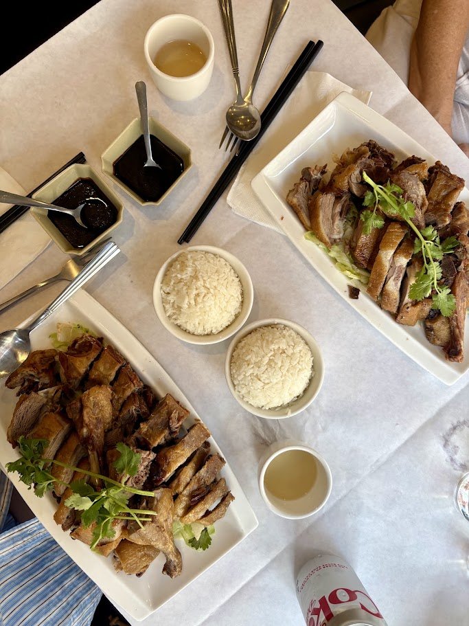Dim sum served in a smart setting.